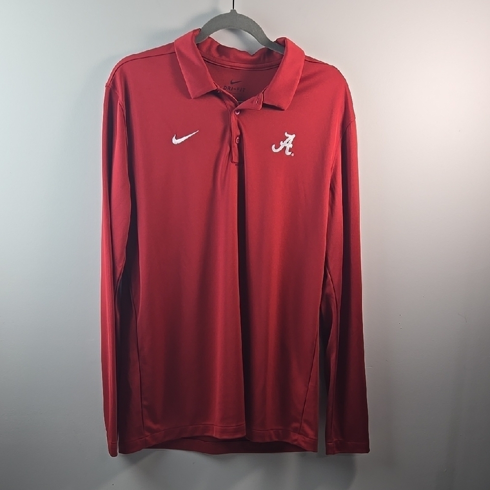 Nike Red Long Sleeve Polo Shirt